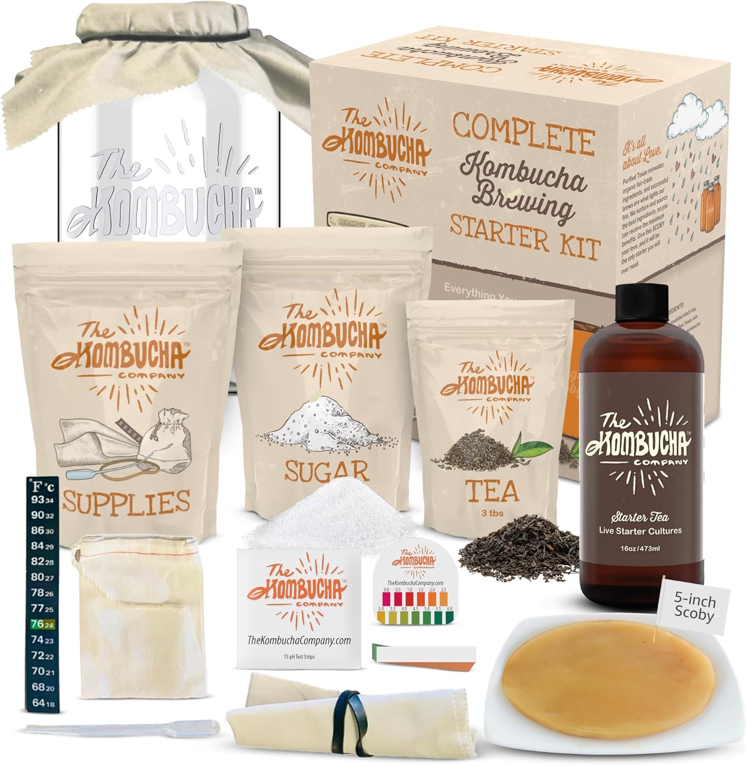 Kombucha Starter-Set für Zuhause