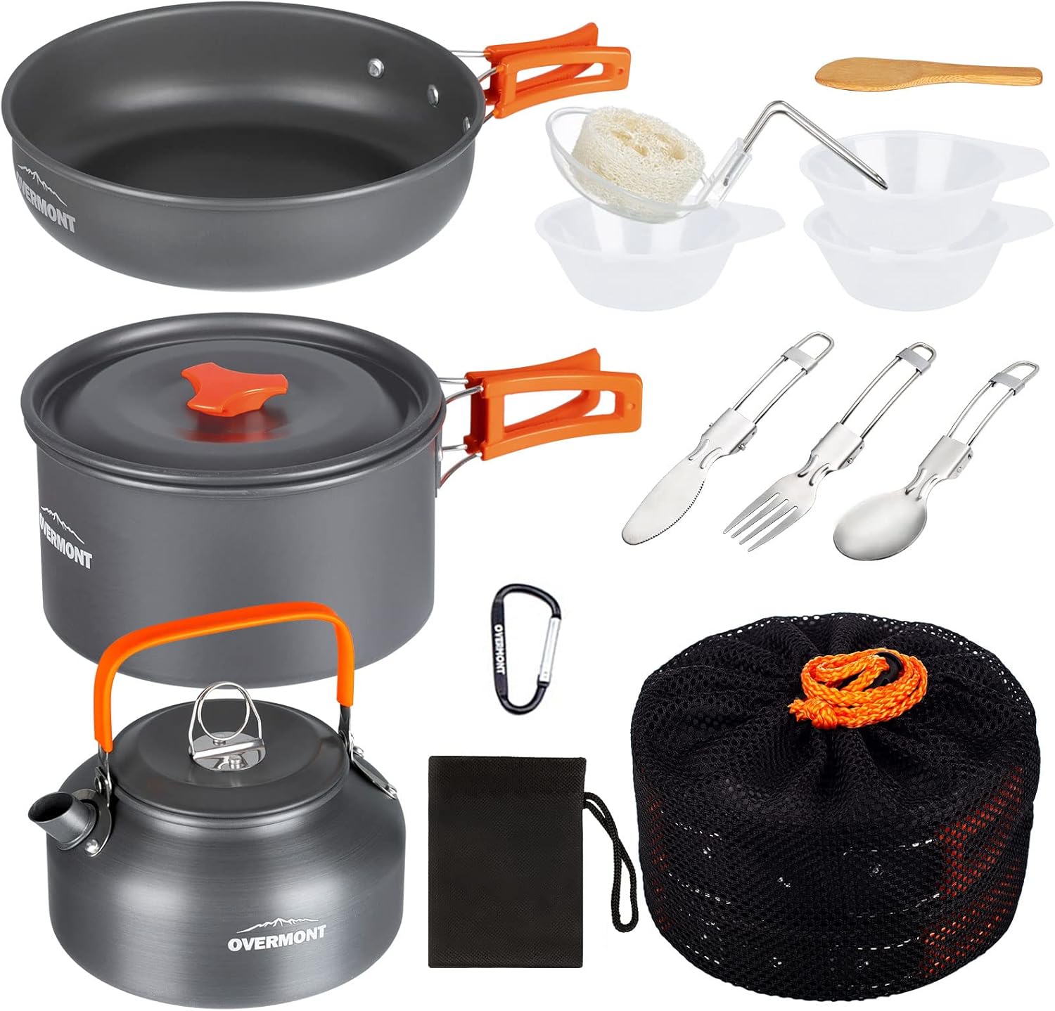 OVERMONT Camping Kochgeschirr Set Outdoor Geschirr Set