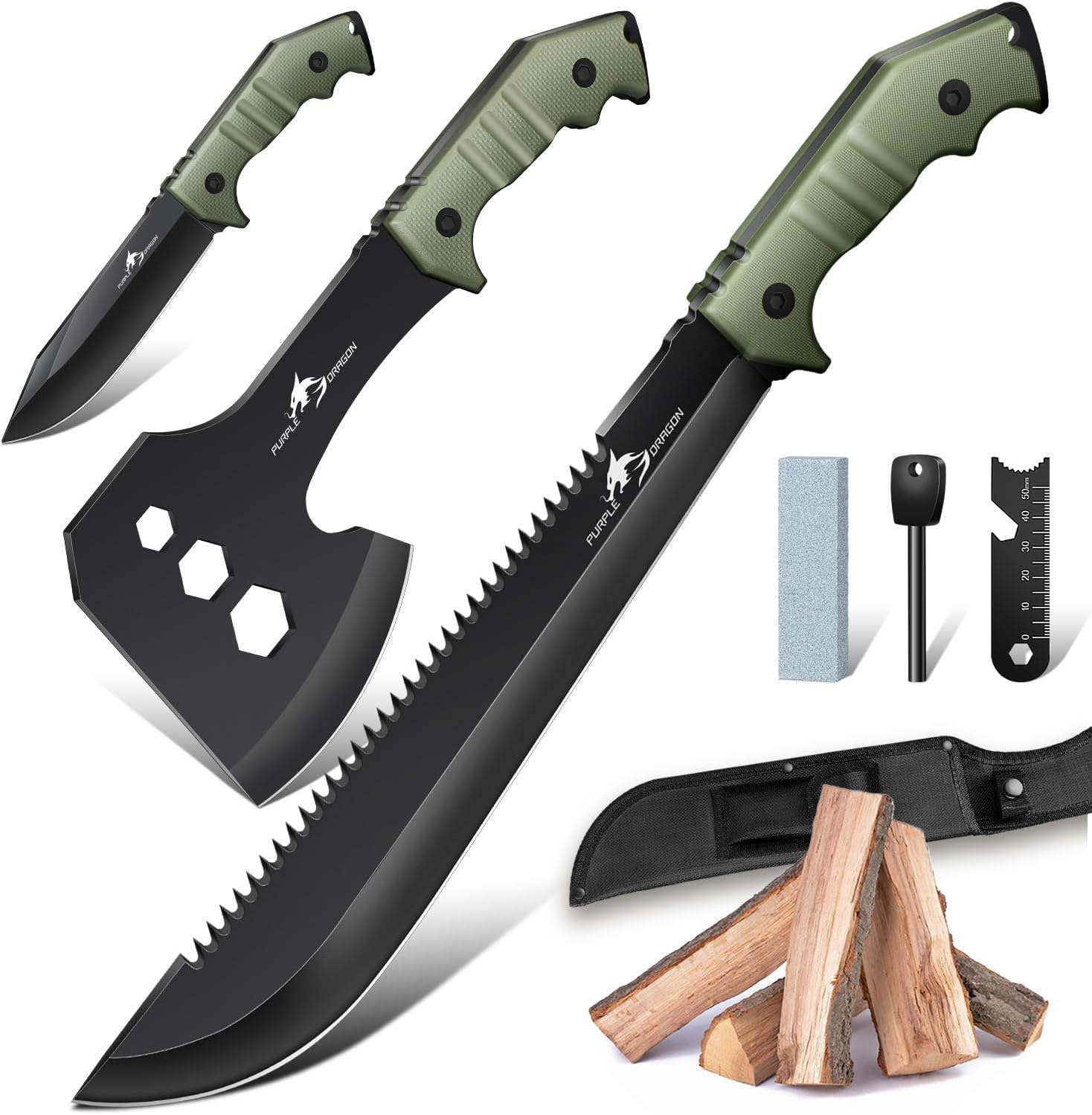 Purple Dragon Großes Messer Outdoor Beil Axt Set